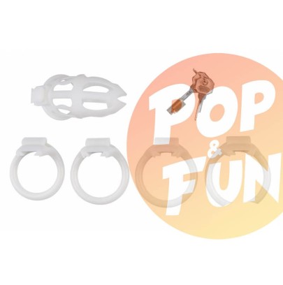 Cage de chasteté Skelly S 6 x 3cm Blanche sur Pop and Fun - Sextoys et poppers