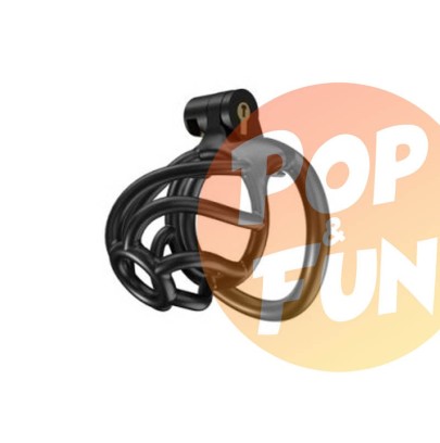 Cage de chasteté Tortille 6 x 3.4 cm S Noire sur Pop and Fun - Sextoys et poppers