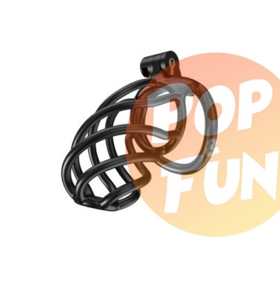 Cage de chasteté Tortille L 9.5 x 3.4 cm Noire sur Pop and Fun - Sextoys et poppers