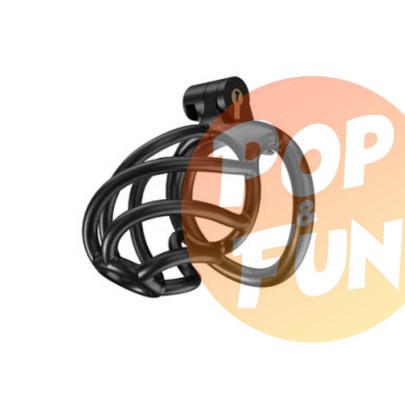 Cage de chasteté Tortille M 7 x 3.4 cm Noire sur Pop and Fun - Sextoys et poppers