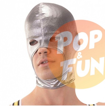 Cagoule Glossy Argentée sur Pop and Fun - Sextoys et poppers