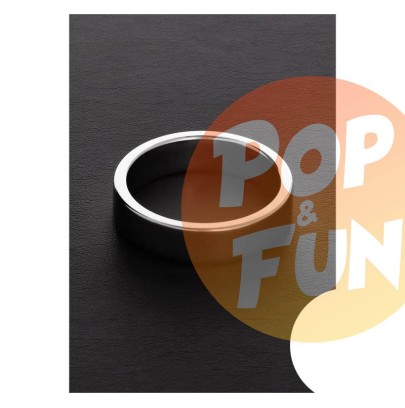 Cockring en métal Flat C-Ring - 12 x 57.5 mm sur Pop and Fun - Sextoys et poppers