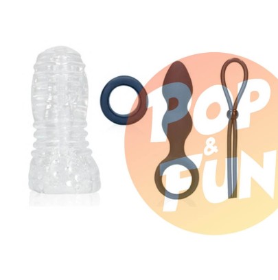 Coffret de Sextoys Stormy Forecast 4 Accessoires Homme sur Pop and Fun - Sextoys et poppers