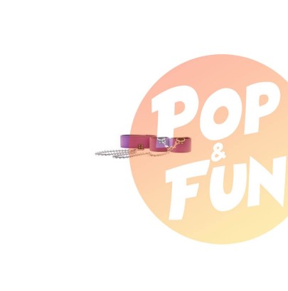 Collier et menottes réversibles Noir Violet Ouch! sur Pop and Fun - Sextoys et poppers