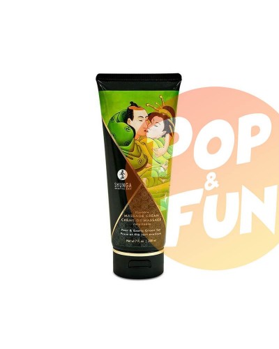 Créme de massage Comestible POIRE et THÉ VERT Exotique - 200ml sur Pop and Fun - Sextoys et poppers