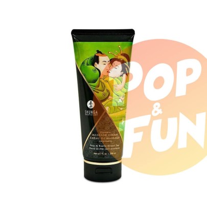 Créme de massage Comestible POIRE et THÉ VERT Exotique - 200ml sur Pop and Fun - Sextoys et poppers