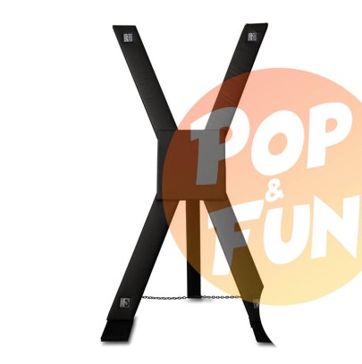 Croix de Saint André Imitation Cuir - Black sur Pop and Fun - Sextoys et poppers