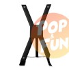 Croix de Saint André Imitation Cuir - Black sur Pop and Fun - Sextoys et poppers