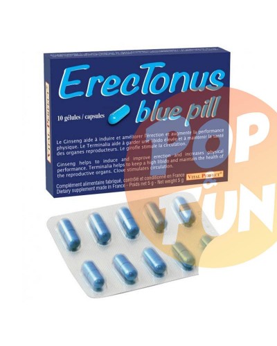 ErecTonus Blue Pill - 10 gélules sur Pop and Fun - Sextoys et poppers