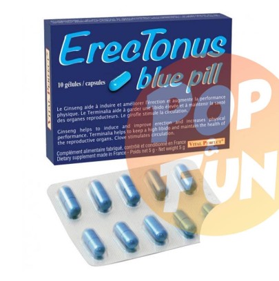 ErecTonus Blue Pill - 10 gélules sur Pop and Fun - Sextoys et poppers