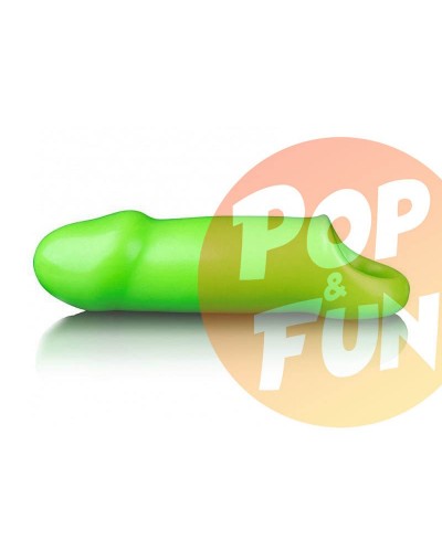 Gaine de pénis phosphorescente Smooth Strong Glow 12 x 4.5cm sur Pop and Fun - Sextoys et poppers