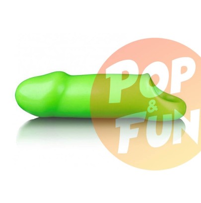 Gaine de pénis phosphorescente Smooth Strong Glow 12 x 4.5cm sur Pop and Fun - Sextoys et poppers