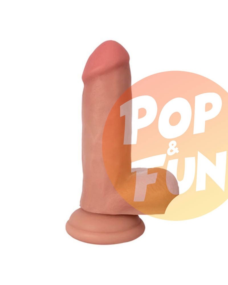 Gode avec testicules - 15x5 cm sur Pop and Fun - Sextoys et poppers