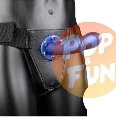 Gode ceinture Twisted Hollow Strap-On Bleu 20x4cm Ouch sur Pop and Fun - Sextoys et poppers