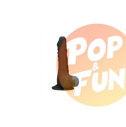 Gode réaliste avec testicules Realrock 23x4cm sur Pop and Fun - Sextoys et poppers
