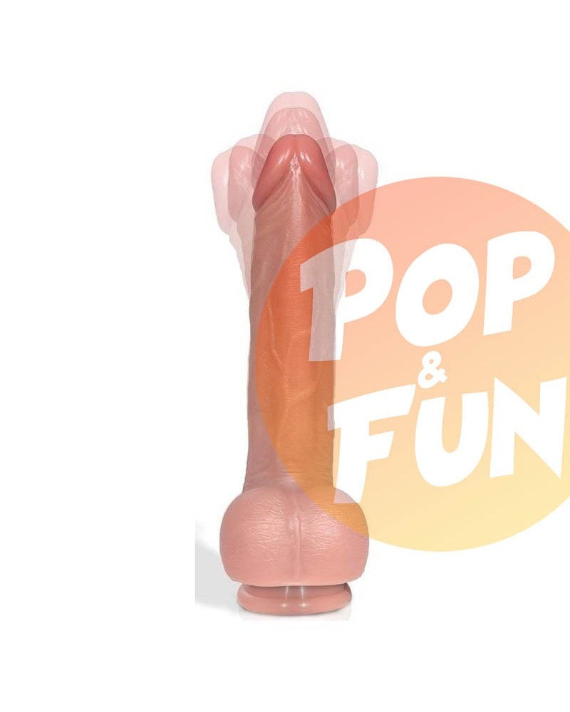 Gode vibrant Va-et-Vient Tiberio Centauro 18 x 4.3cm sur Pop and Fun - Sextoys et poppers