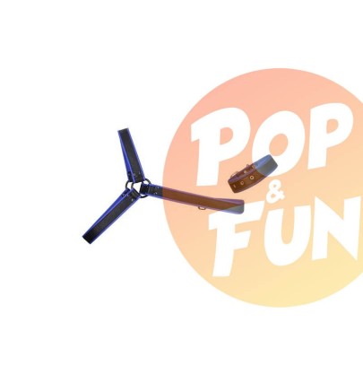 Harnais Gladiator Bleu-Noir - Taille Unique sur Pop and Fun - Sextoys et poppers