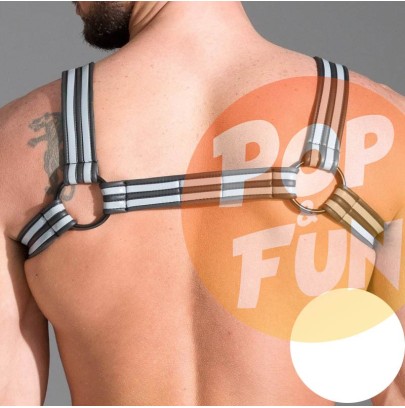 Harnais Néopréne Gris sur Pop and Fun - Sextoys et poppers