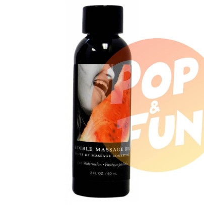 Huile de massage comestible Pastéque 60ml sur Pop and Fun - Sextoys et poppers