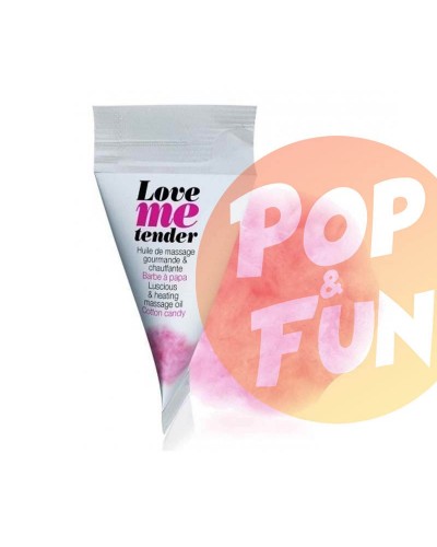 Huile de massage Love Me Tender Barbe à Papa 10ml sur Pop and Fun - Sextoys et poppers