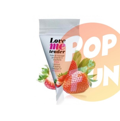 Huile de massage Love Me Tender Fraise 10ml sur Pop and Fun - Sextoys et poppers