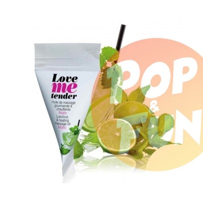 Huile de massage Love Me Tender Mojito 10ml sur Pop and Fun - Sextoys et poppers