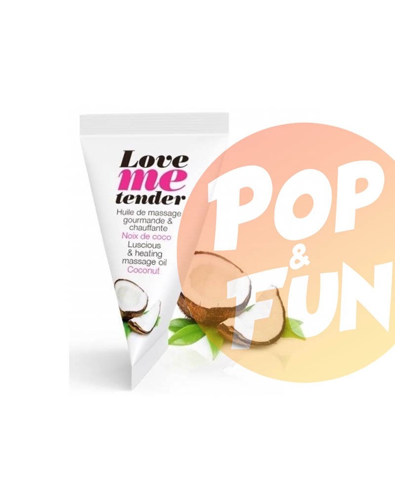 Huile de massage Love Me Tender Noix de coco 10ml sur Pop and Fun - Sextoys et poppers