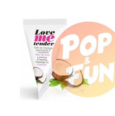 Huile de massage Love Me Tender Noix de coco 10ml sur Pop and Fun - Sextoys et poppers