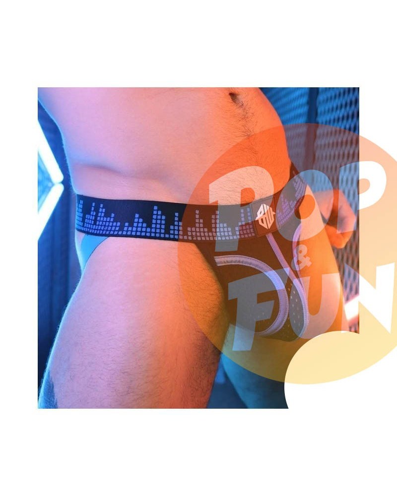 Jockstrap Equalizer Noir-Bleu sur Pop and Fun - Sextoys et poppers