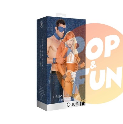 Kit Bondage Denim Ouch sur Pop and Fun - Sextoys et poppers