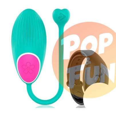 Oeuf vibrant sans fil Egg Watch 7.5 x 3.5cm Turquoise sur Pop and Fun - Sextoys et poppers