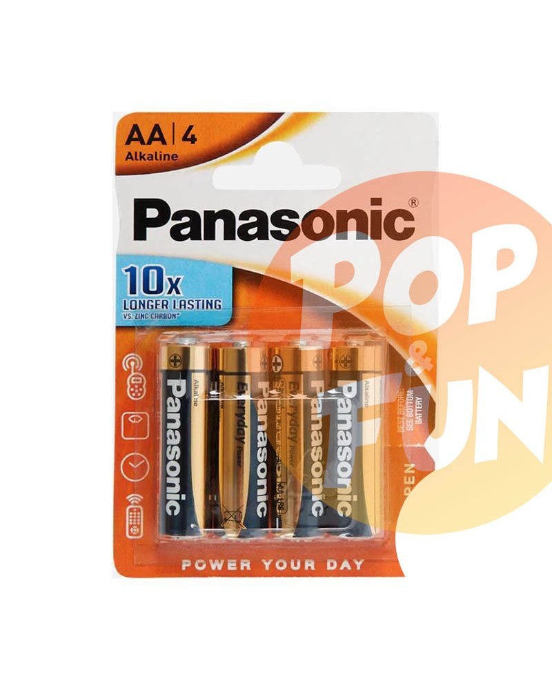 Piles Panasonic AA LR6 x4 sur Pop and Fun - Sextoys et poppers