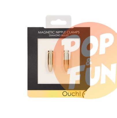 Pinces à tétons magnétiques Diamond Bullet Ouch sur Pop and Fun - Sextoys et poppers