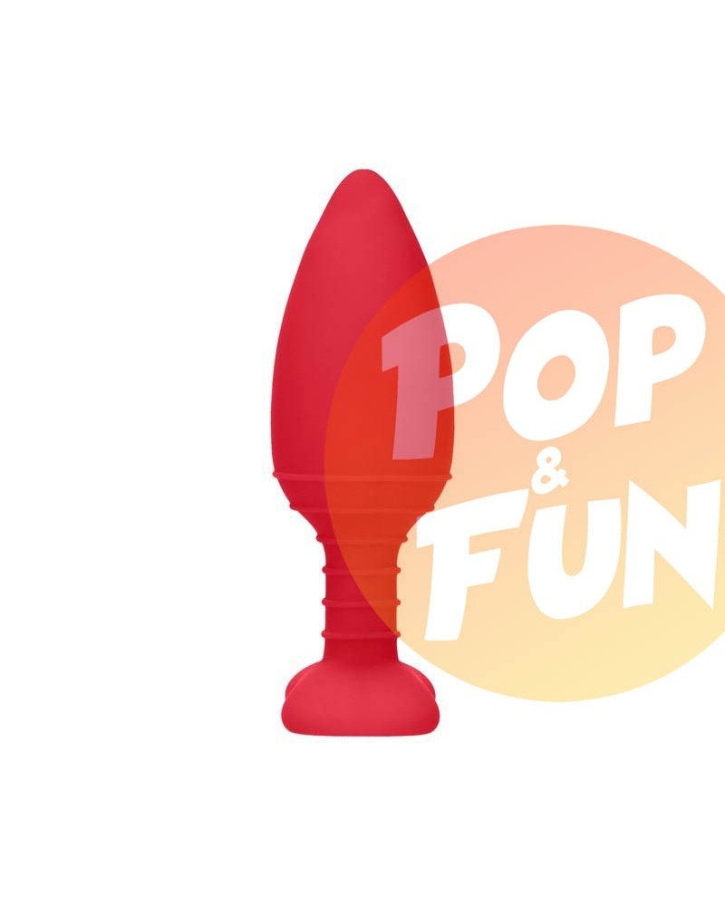 Plug Anal Vibrant et Chauffant Glow Rouge 12x3.8cm sur Pop and Fun - Sextoys et poppers