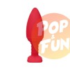 Plug Anal Vibrant et Chauffant Glow Rouge 12x3.8cm sur Pop and Fun - Sextoys et poppers