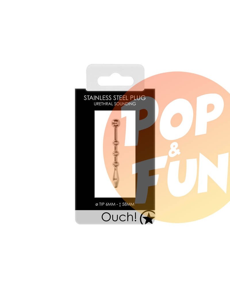 Plug Penis en métal Ouch - 0.6x5.8cm sur Pop and Fun - Sextoys et poppers