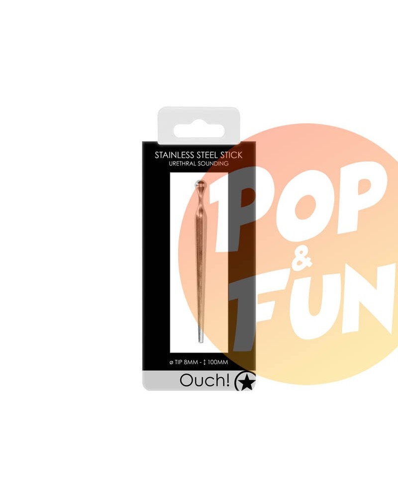 Plug Penis Metal Ouch - 0.8x10cm sur Pop and Fun - Sextoys et poppers