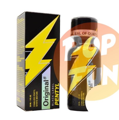 Poppers Original Black Label Pentyl 30ml sur Pop and Fun - Sextoys et poppers