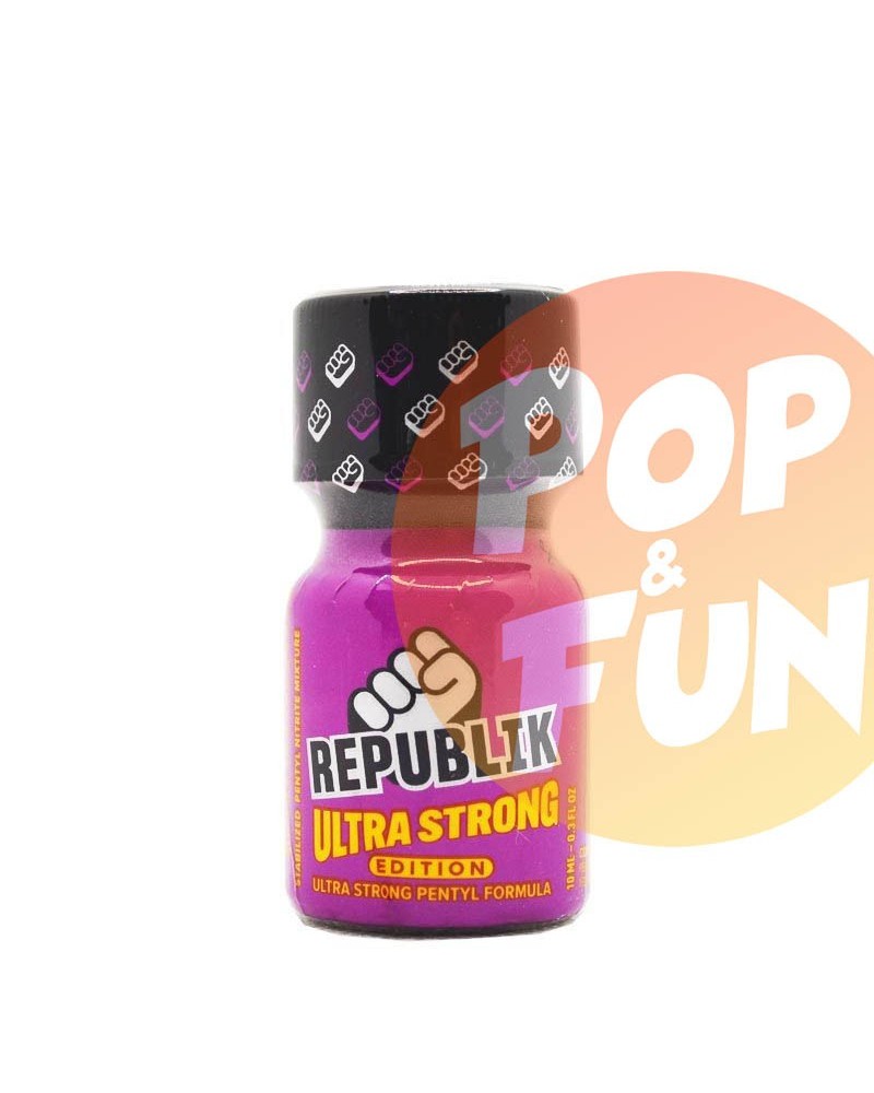 Poppers Republik Ultra Strong 10ml Pentyl sur Pop and Fun - Sextoys et poppers