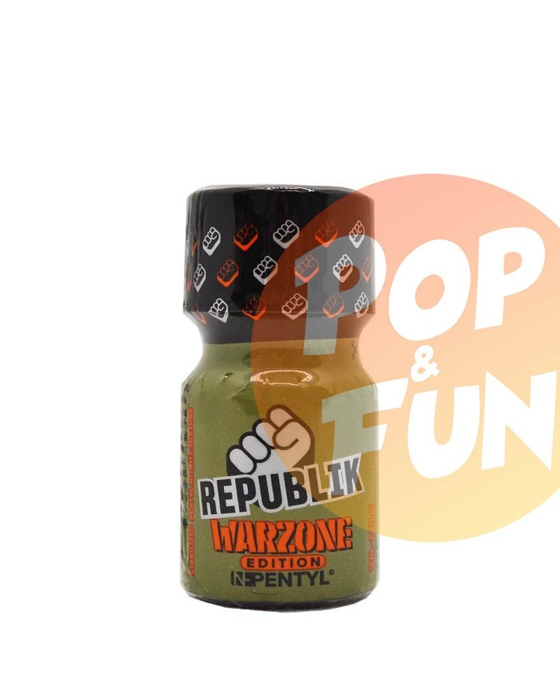 Poppers Republik Warzone Pentyle 10ml sur Pop and Fun - Sextoys et poppers