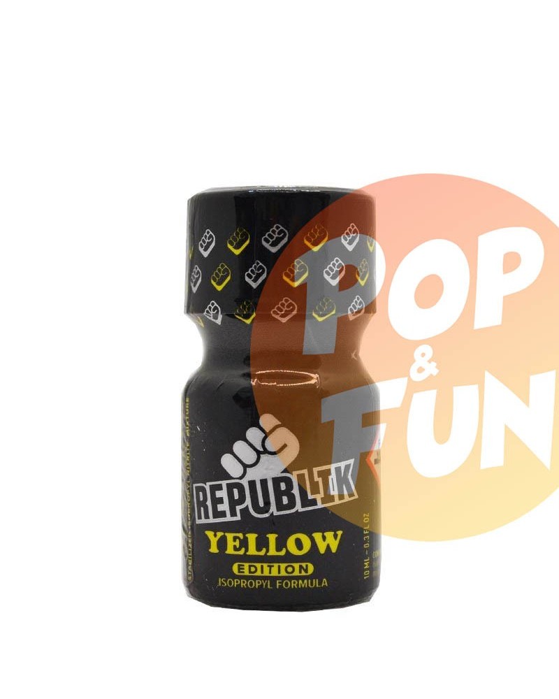 Poppers Republik Yellow Propyl 10ml sur Pop and Fun - Sextoys et poppers