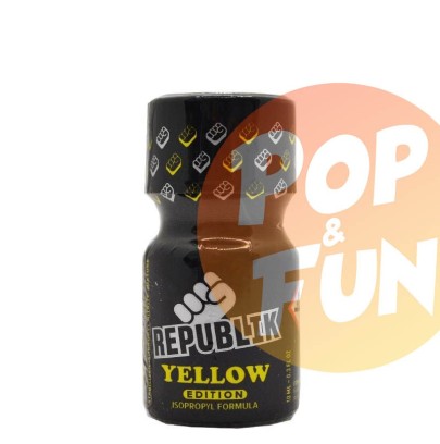 Poppers Republik Yellow Propyl 10ml sur Pop and Fun - Sextoys et poppers