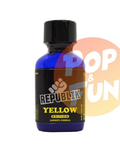 Poppers Republik Yellow Propyl 24ml sur Pop and Fun - Sextoys et poppers