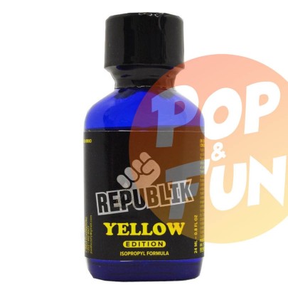 Poppers Republik Yellow Propyl 24ml sur Pop and Fun - Sextoys et poppers
