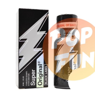 Poppers Super Original Black Label 30ml Amyl sur Pop and Fun - Sextoys et poppers