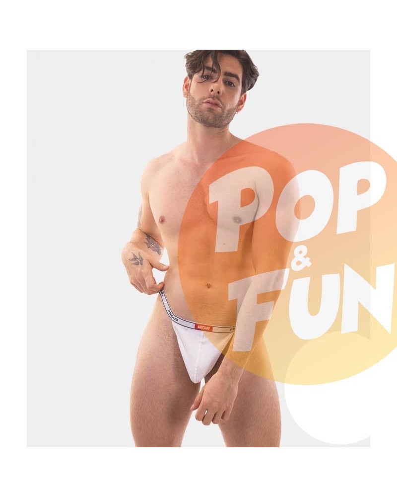 Rib Thong Proud Boy Blanc Barcode sur Pop and Fun - Sextoys et poppers