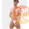 Rib Thong Proud Boy Blanc Barcode sur Pop and Fun - Sextoys et poppers