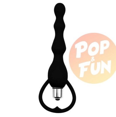 Chapelet vibrant Tail Power Black Mont 12 x 3cm