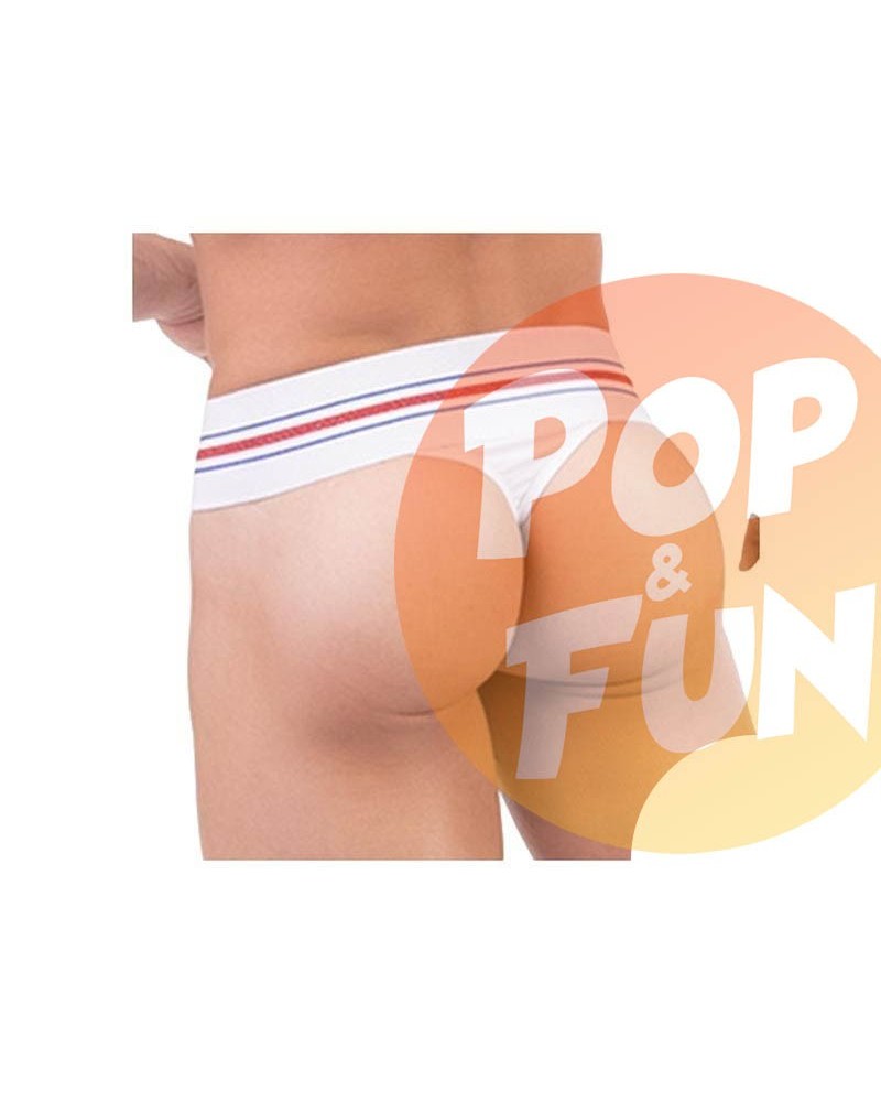 Thong HILDOR Blanc Barcode sur Pop and Fun - Sextoys et poppers