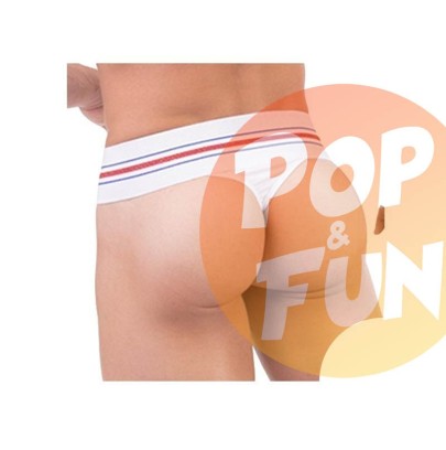 Thong HILDOR Blanc Barcode sur Pop and Fun - Sextoys et poppers